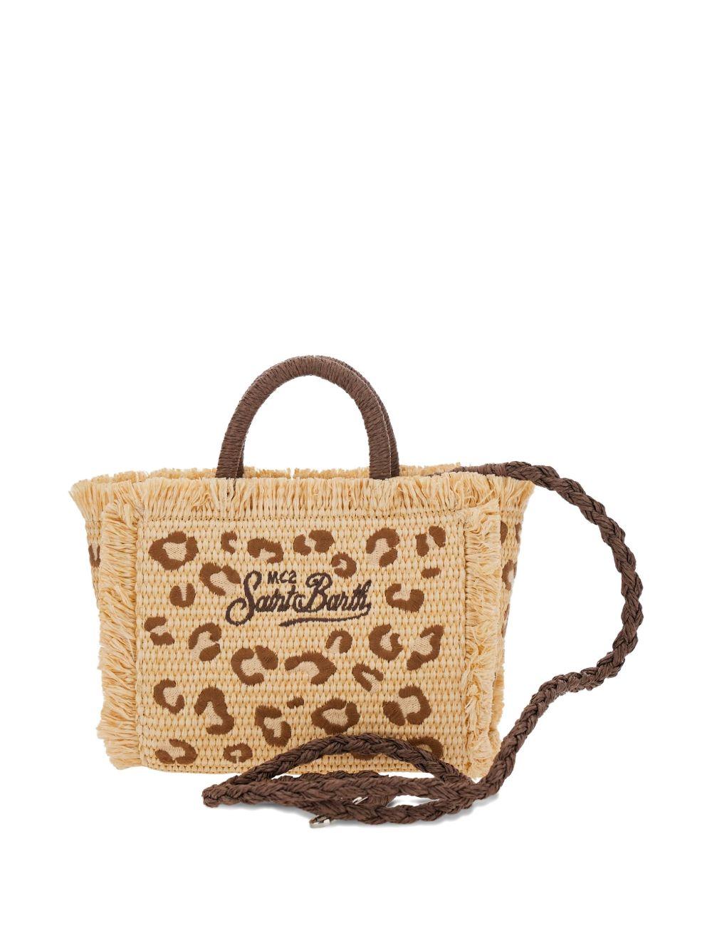 Borsa tote in paglia con cristalli VAMI009 00349L MC2 SAINT BARTH 