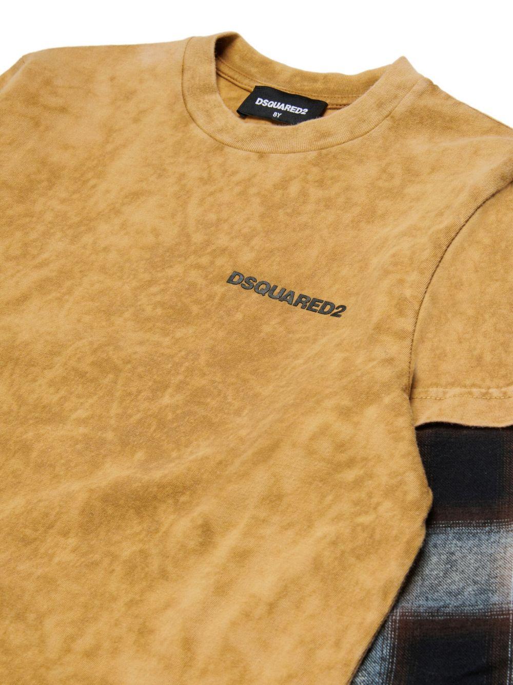 Camicia conSstampa e Logo DQ2986D0AE0 DQ721 DSQUARED KIDS 