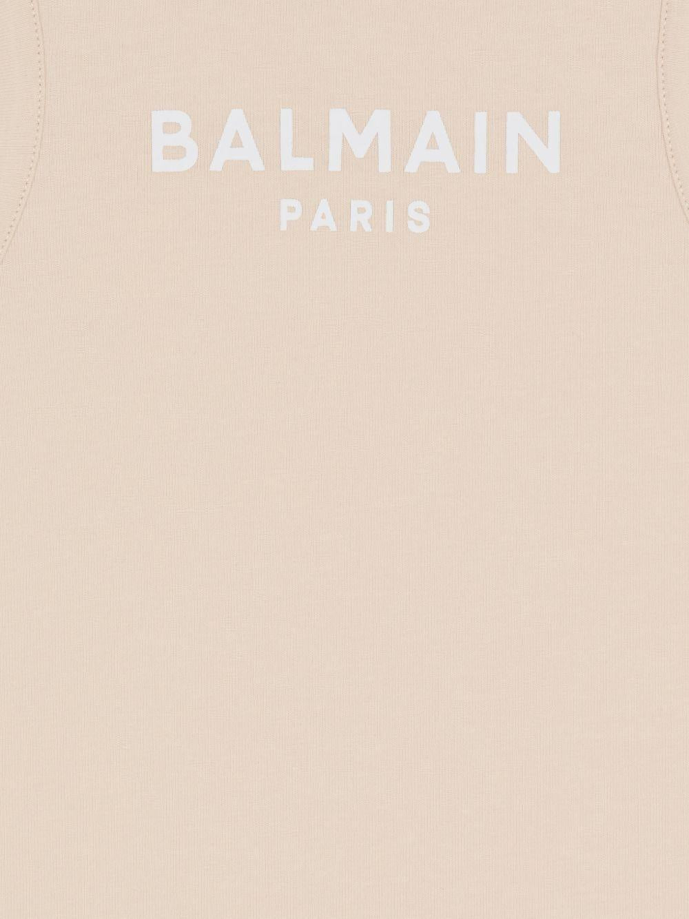 Abito senza maniche con scollo rotondo BY8A12Z3277 107BC BALMAIN KIDS 