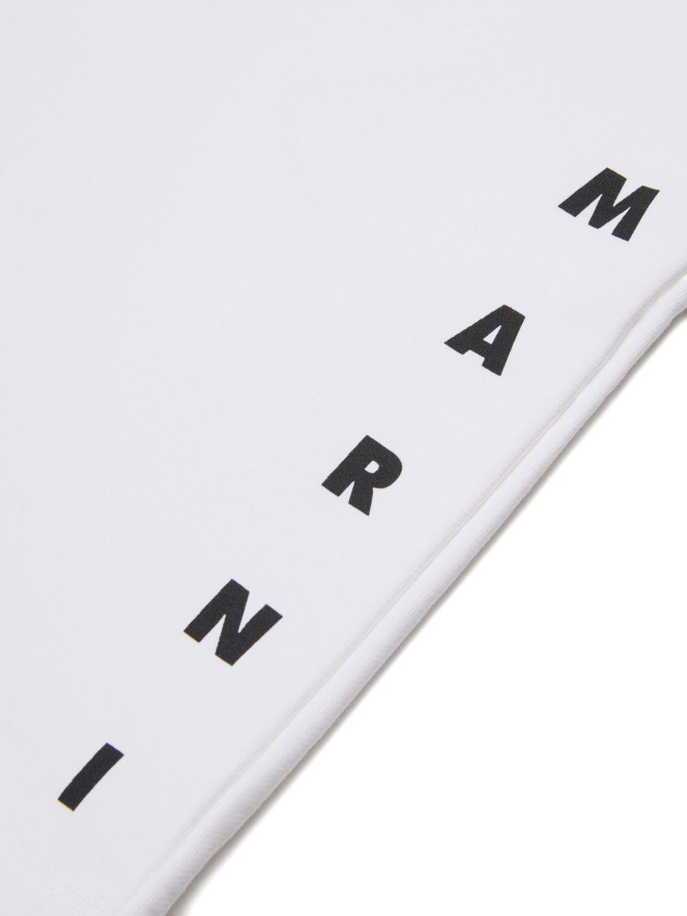 Bermuda in cotone con logo verticale M01823M00V0 0M100 MARNI KIDS 
