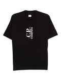 Black Crew Neck T-Shirt with Printed Logo