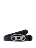 Cintura in pelle con fibbia logo