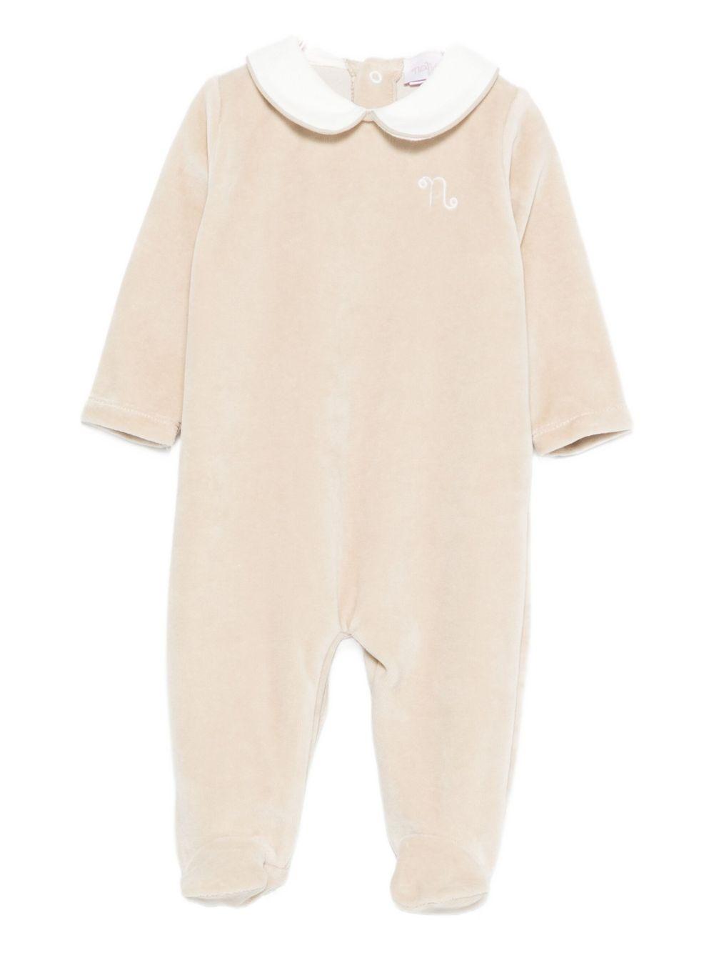 Tutina con logo ricamato CON0490 BEIGE NANAN KIDS 