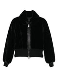 Black jacket with zip closure