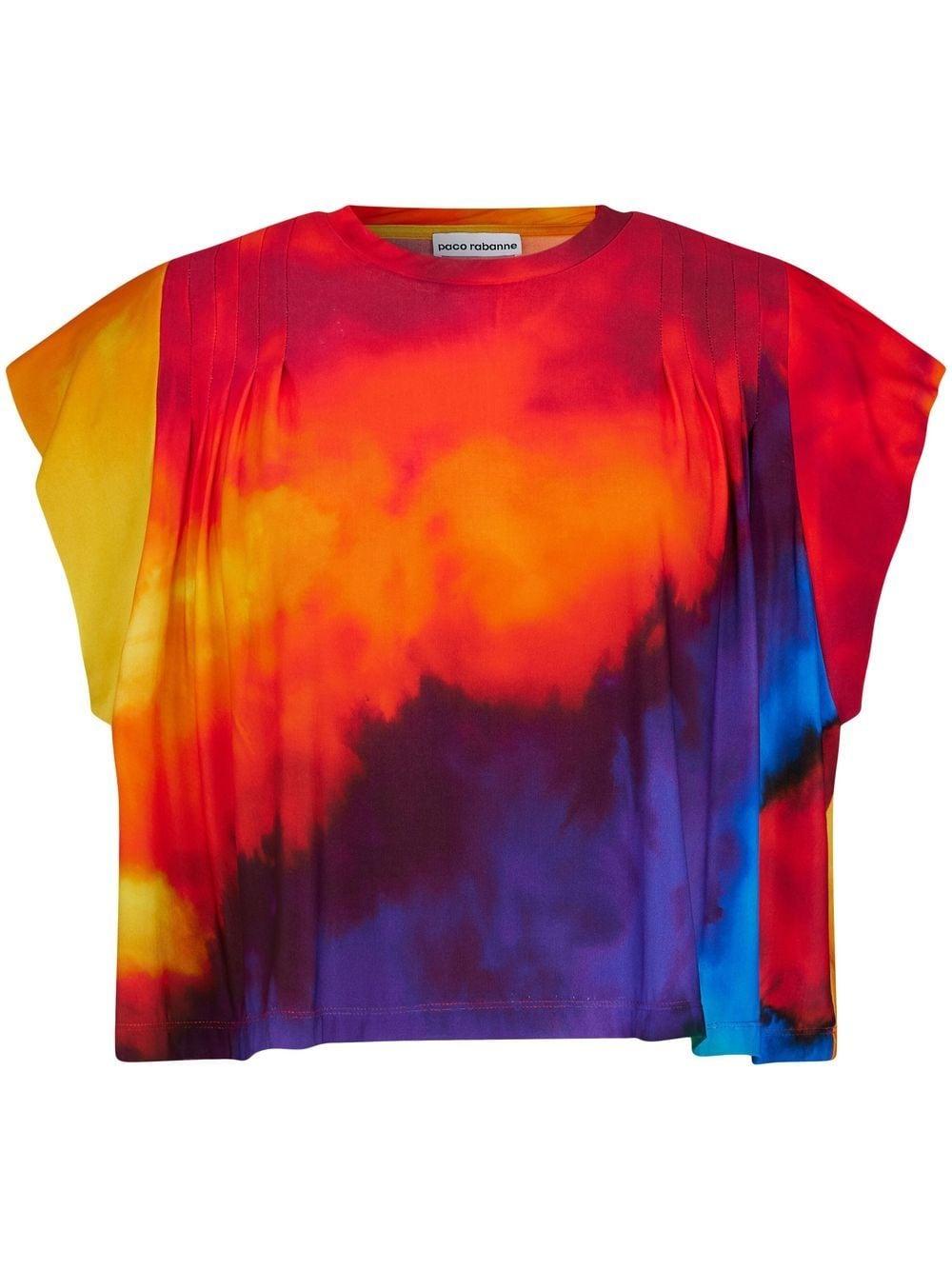 T-shirt multicolor sfumata