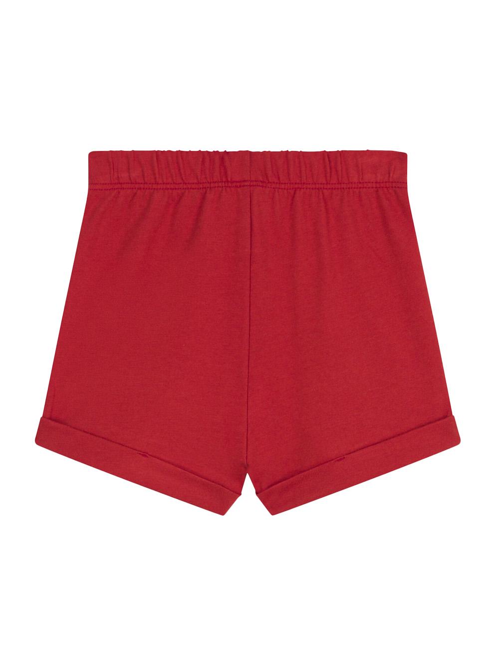 Bermuda rosso con fiocchetto