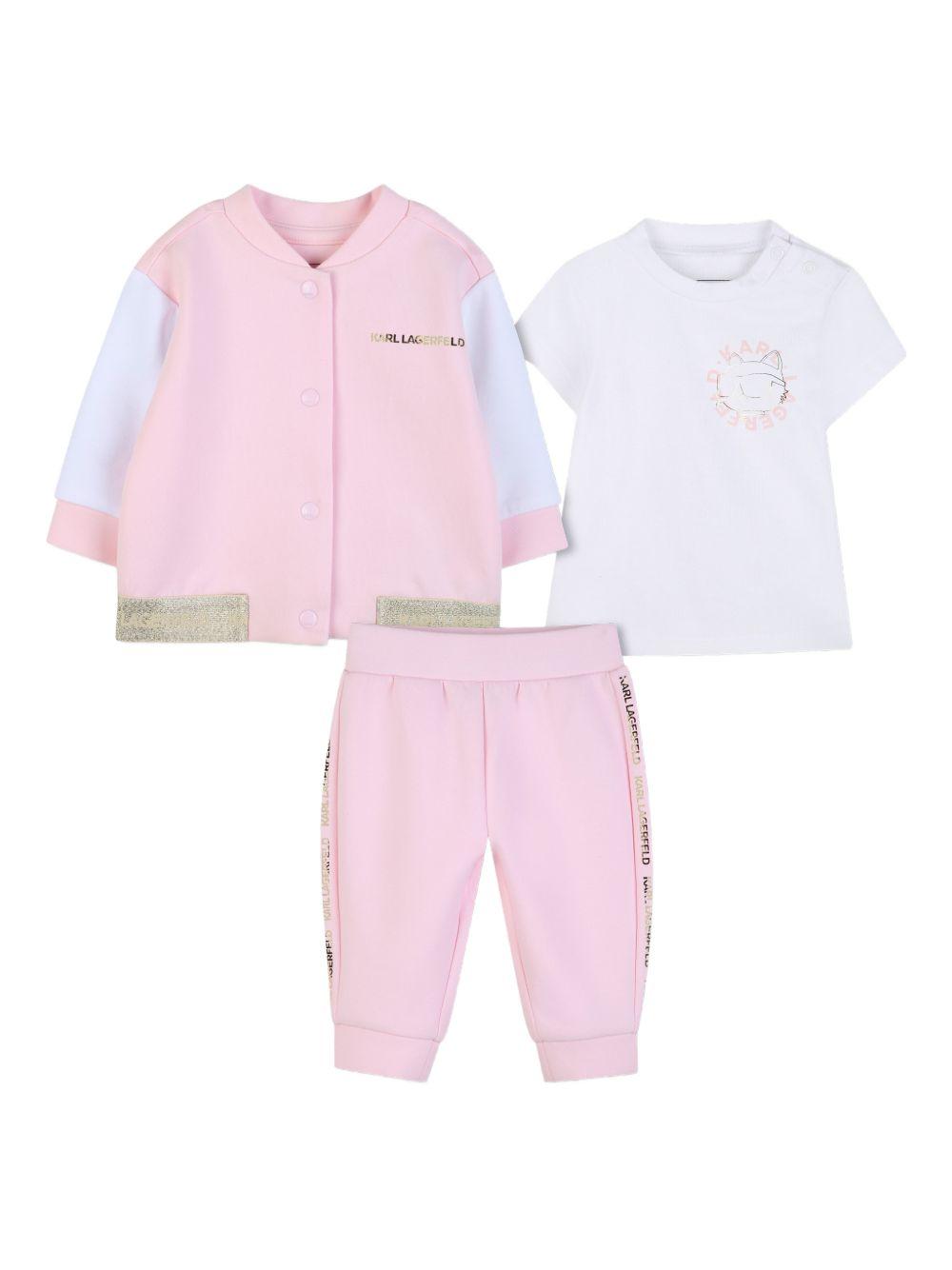 Completo tre pezzi con giacca bomber Z31047 S01 KARL LAGERFELD KIDS 