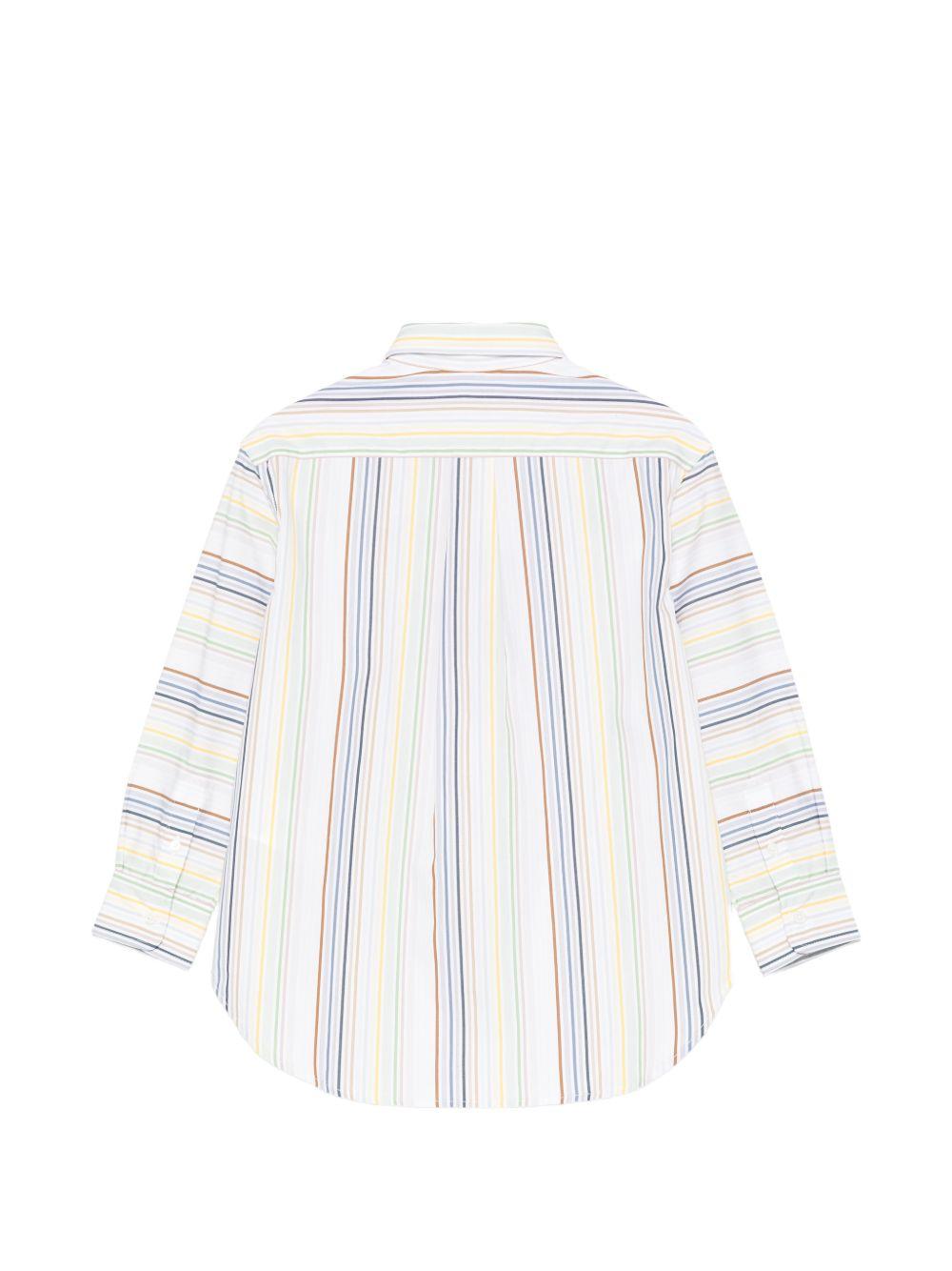 Camicia a righe in cotone con taschino GY5P20Z3654 101RO ETRO KIDS 