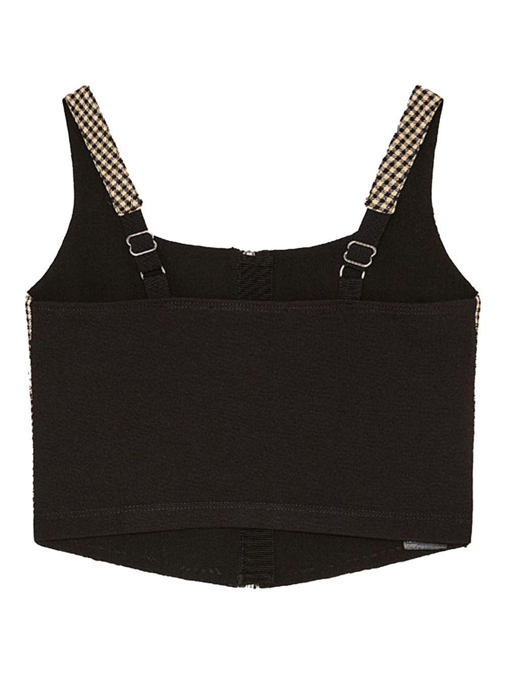 Corsetto a quadretti nero/beige