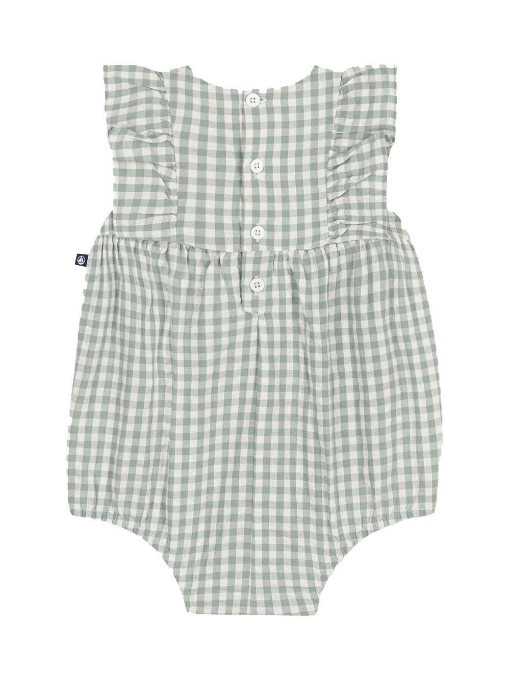 Tutina con fantasia a quadretti e ricami A0CED 01 PETIT BATEAU KIDS 