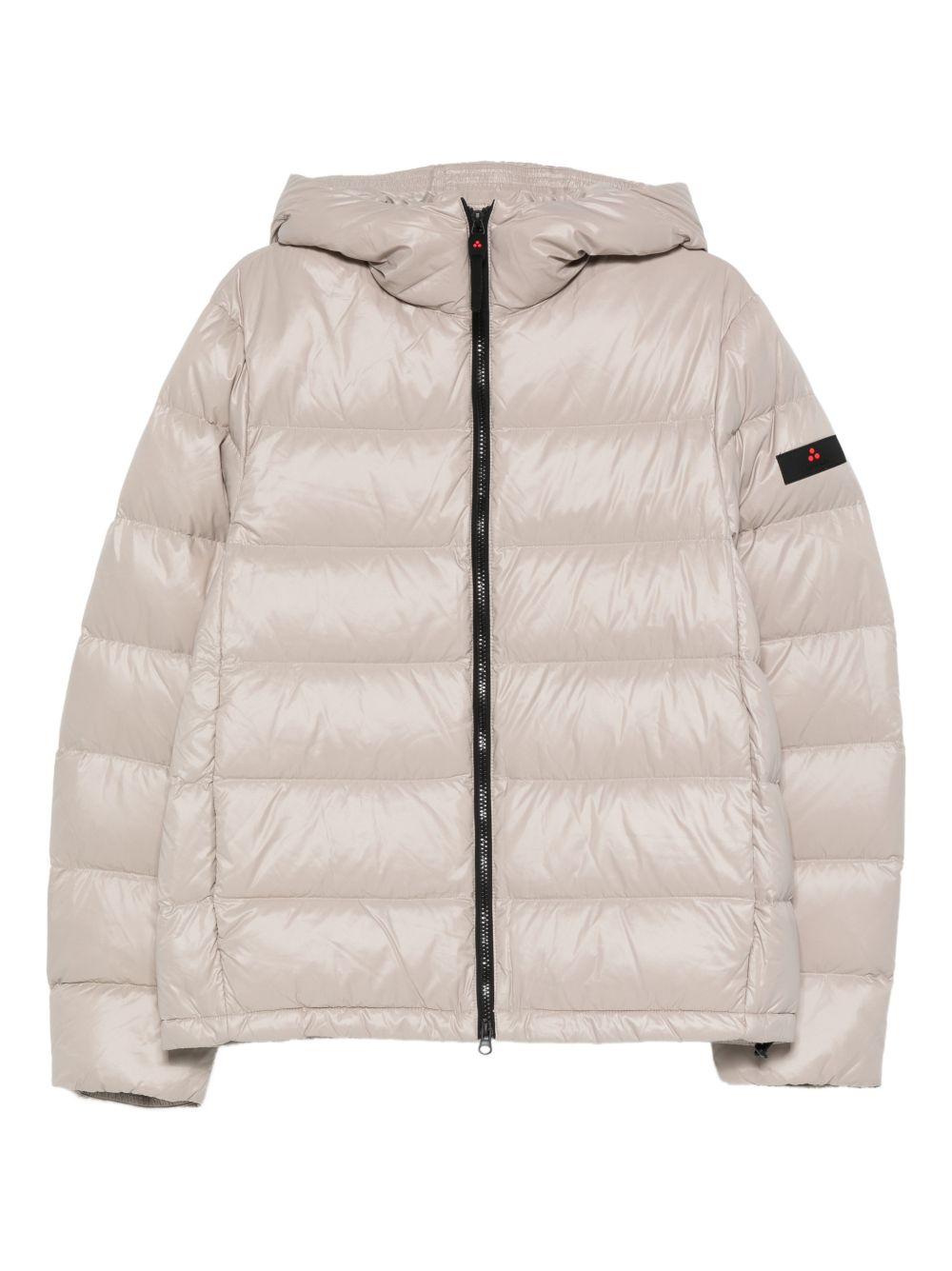 Giacca grigio chiaro imbottita con cappuccio PEU569201181950 985 PEUTEREY 
