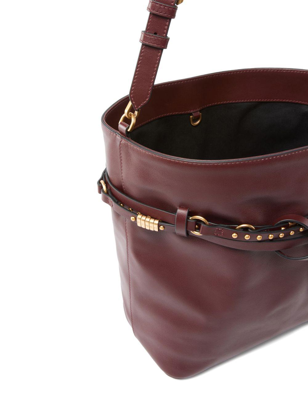 Zaino in pelle bordeaux con borchie 106339A0QO R49Q PINKO 