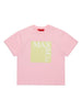 T-shirt rosa logo quadrato