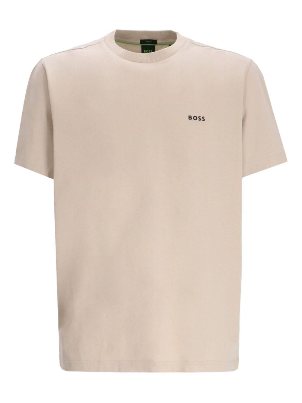 T shiirt in Cotone con Logo Grigio 50506373 274 BOSS 