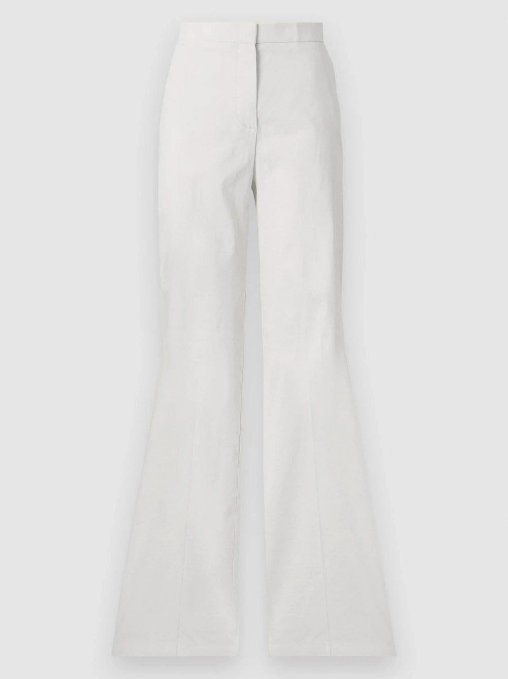 Pantaloni con piega in lino stretch jacopone 104929A0IM Z07 PINKO 