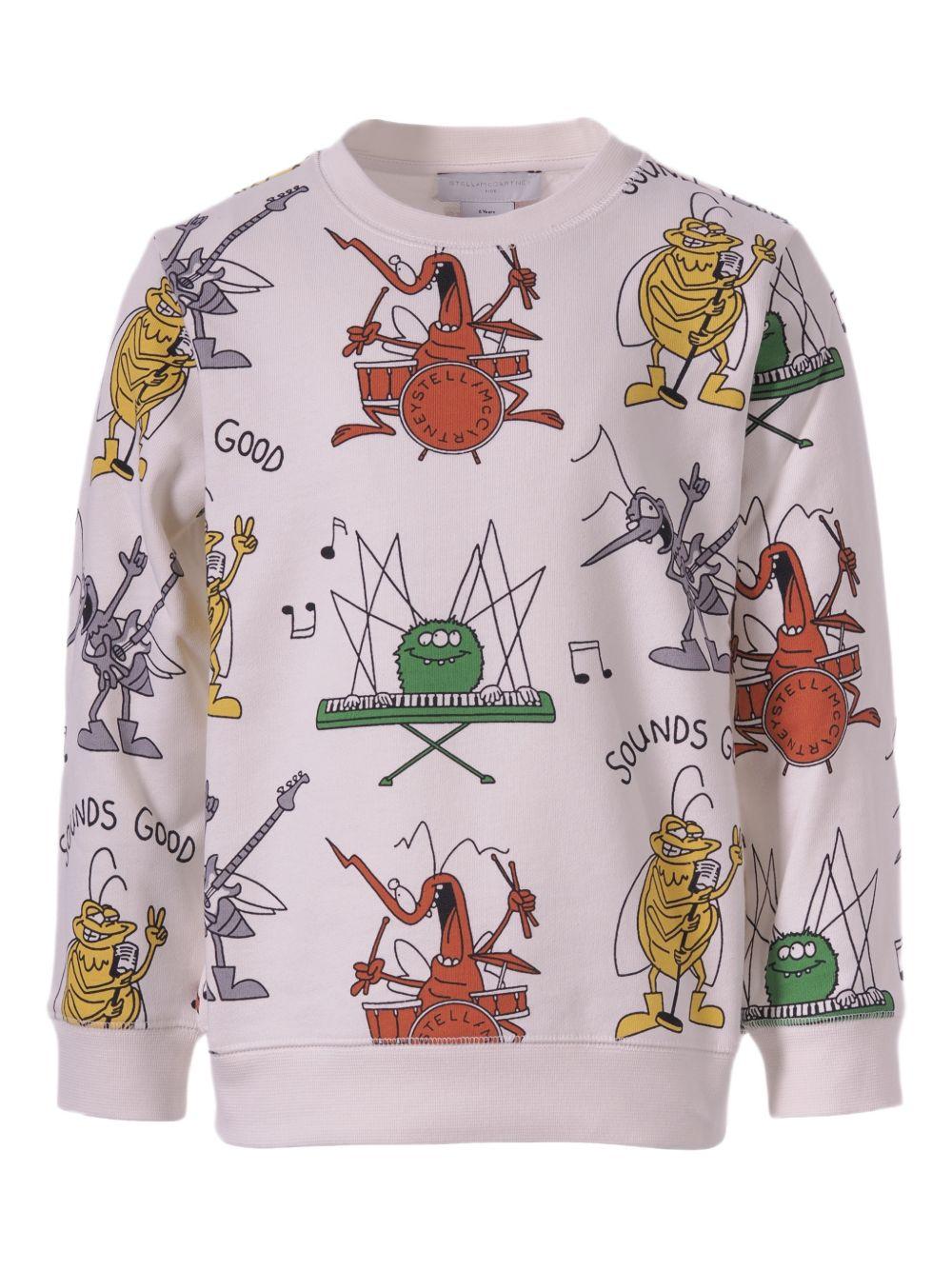 Felpa girocollo con stampa band musicali TY4P40Z3522 137MC STELLA MCCARTNEY KIDS 
