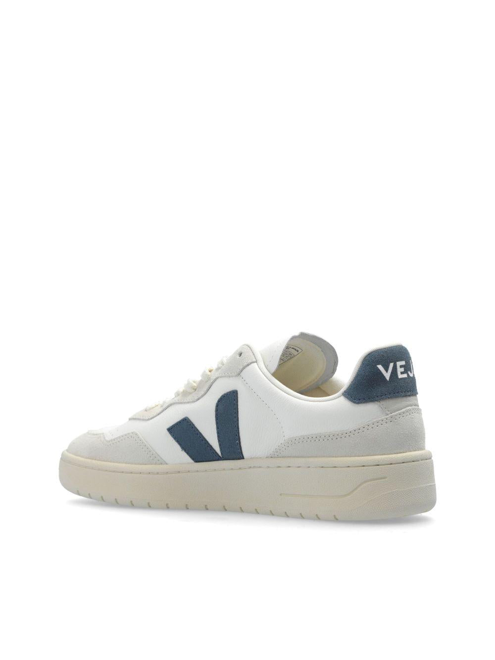Sneakers in Pelle con Dettagli Scamosciati VD2003845 BIANCOAZZURRO VEJA 