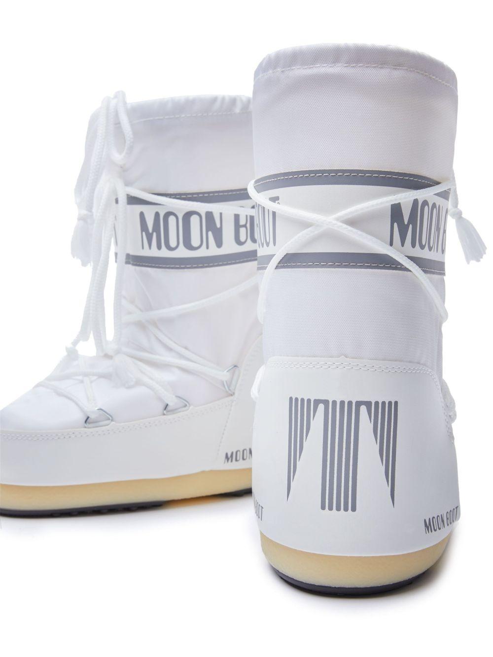 Stivali da neve bianchi  con lacci 80D1400440# A001 MOON BOOT KIDS 