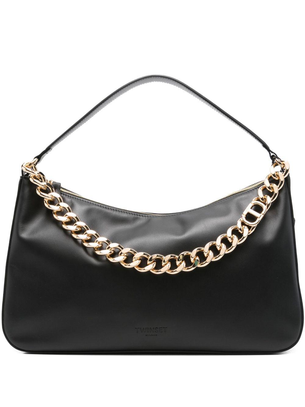 Borsa a Spalla Nera con Catena 999TB7010 12695 TWINSET 