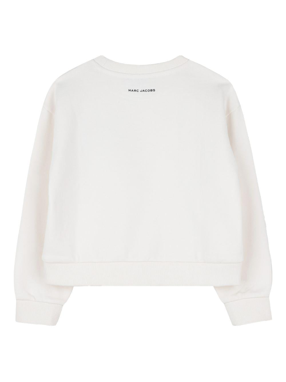 Felpa in cotone girocollo con applicazione fiore W60749 126 MARC JACOBS KIDS 