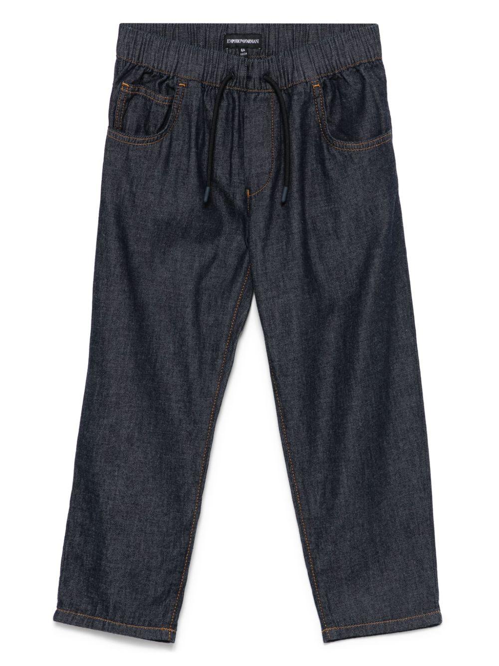 Pantalone effetto denim con coulisse EB000255AF13600 MB010 EMPORIO ARMANI KIDS 