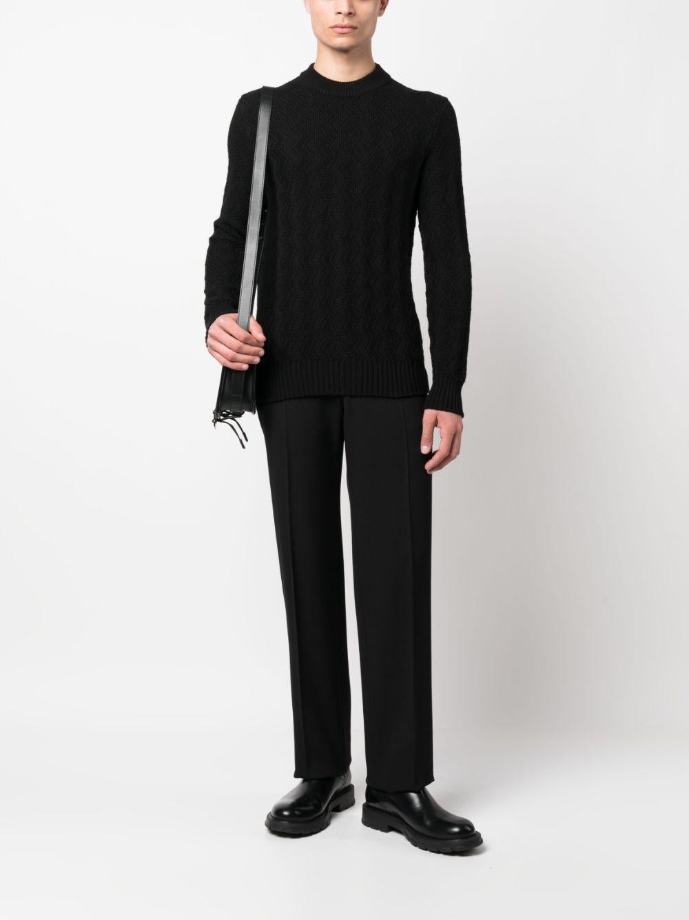 Maglione Uomo Nero Lana GAELPWI2301 099 TAGLIATORE 