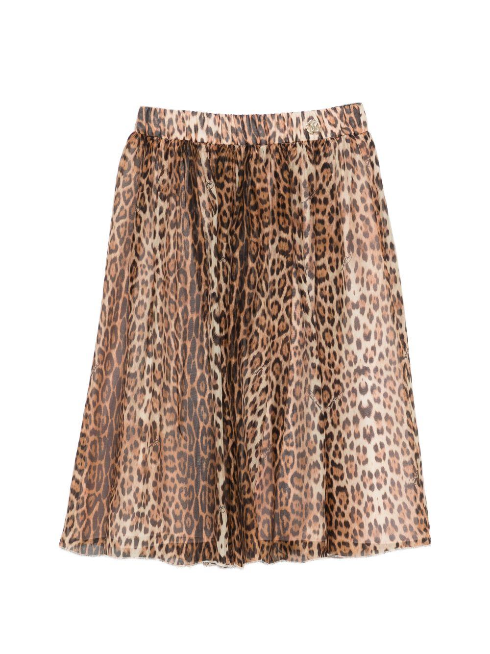 Gonna in tessuto stampa leopardo CGP26006GO MACULA ROBERTO CAVALLI  JUNIOR 