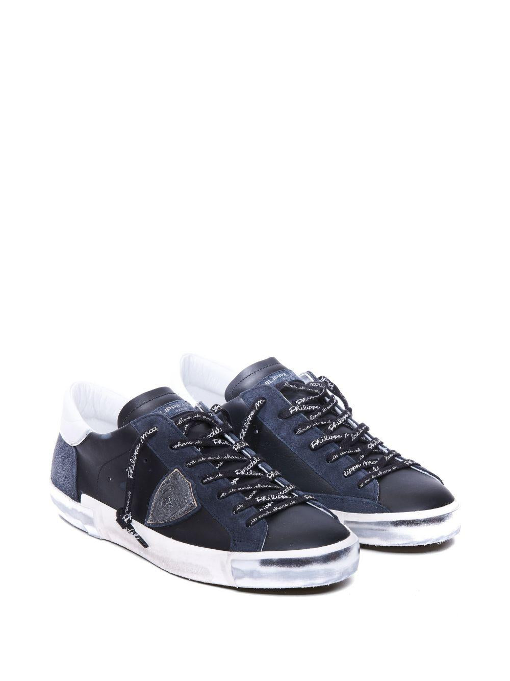 Sneakers in pelle con effetto usurato PRLU MA01 PHILIPPE MODEL 