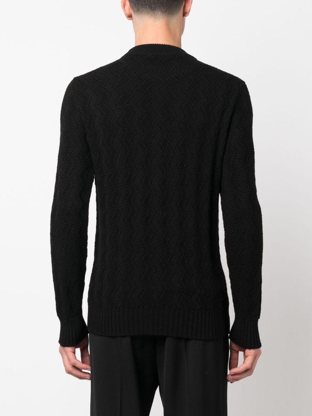 Maglione Uomo Nero Lana