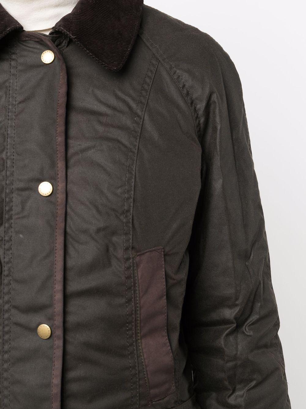 Giubbino oliva abbottonato rivestito di cera LWX0534 OL71 BARBOUR 