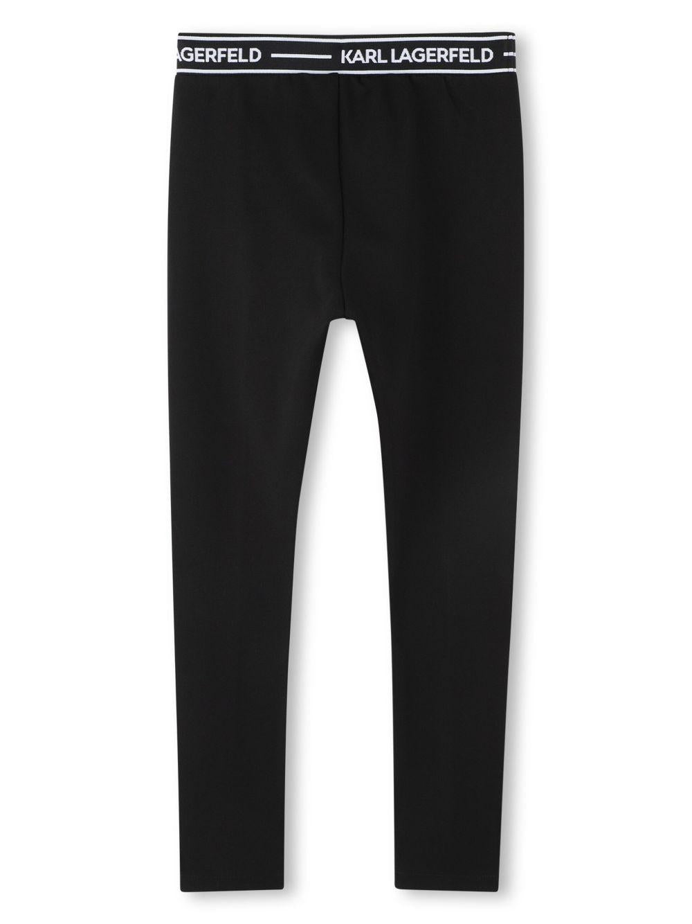 Leggins nero vita logata