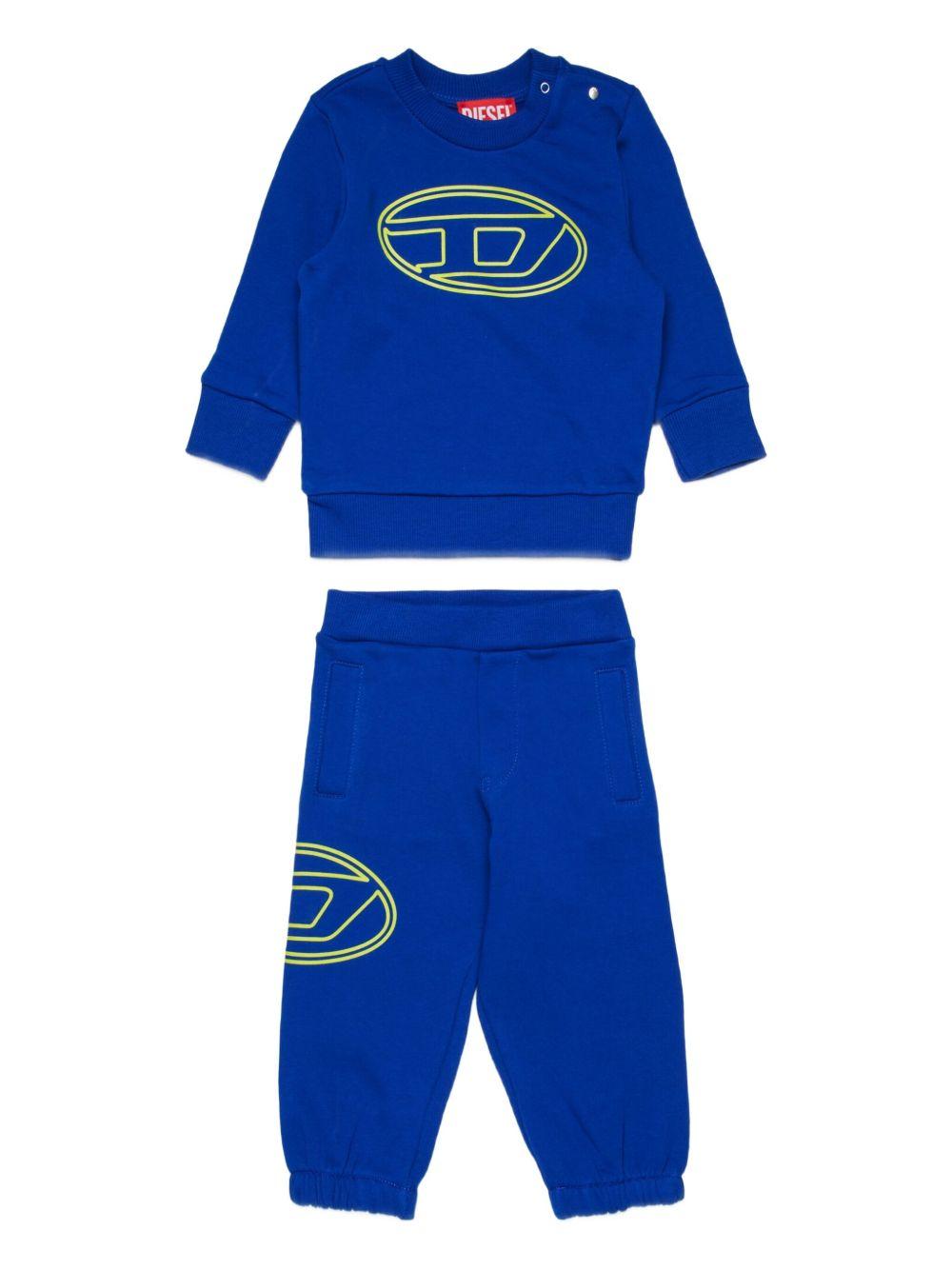 Completo Sportivo Blu con Logo K00716KYAVF K89G DIESEL KIDS 