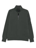 Felpa con Mezza Zip e Tasche