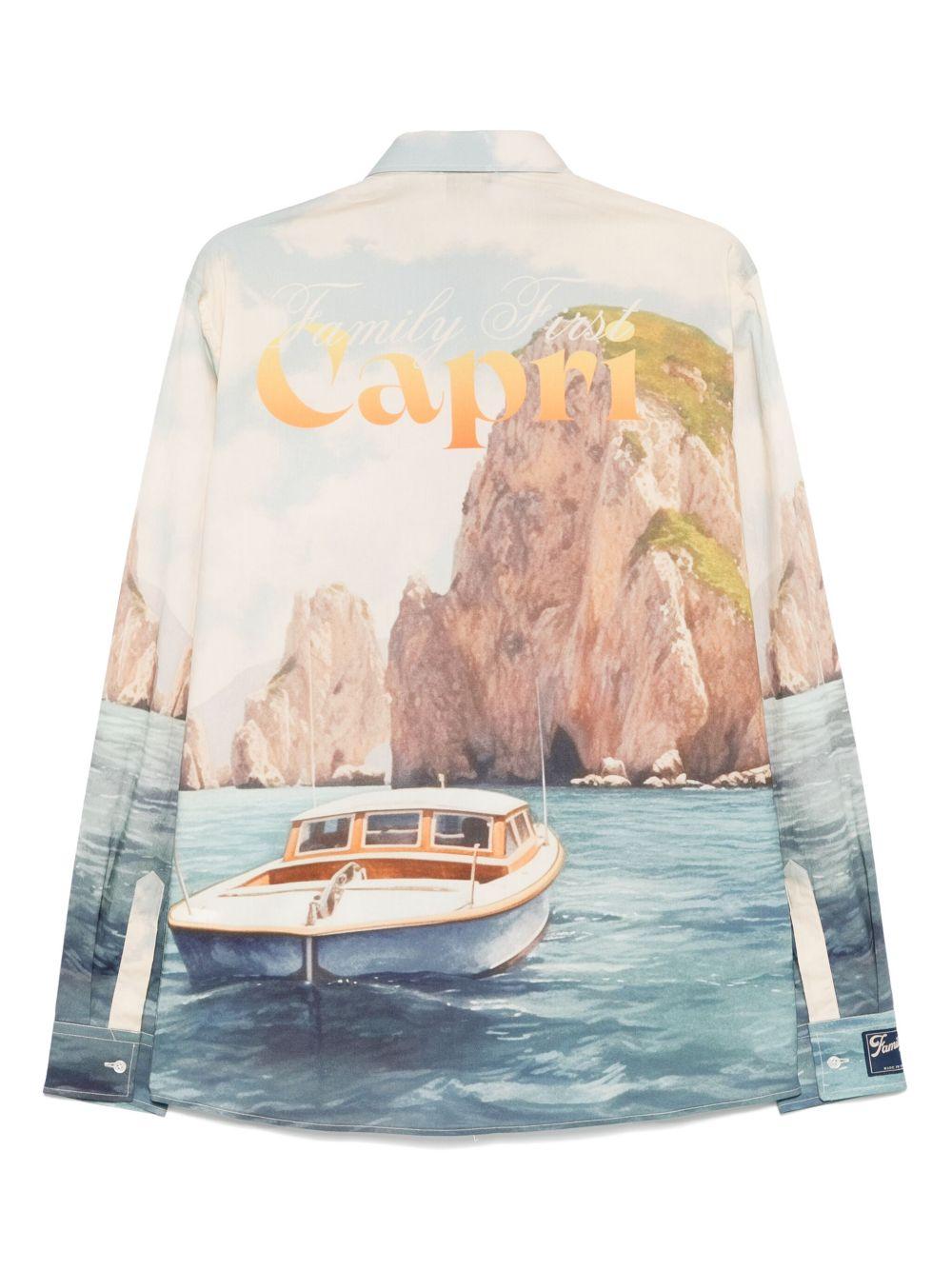 camicia stampa capri multicolor