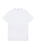 White basic T-shirt with mini embroidery