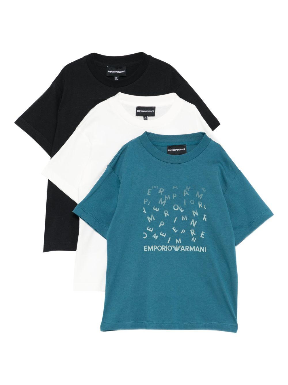 T-shirt in cotone con logo EB001319AF14503 MB005 EMPORIO ARMANI KIDS 