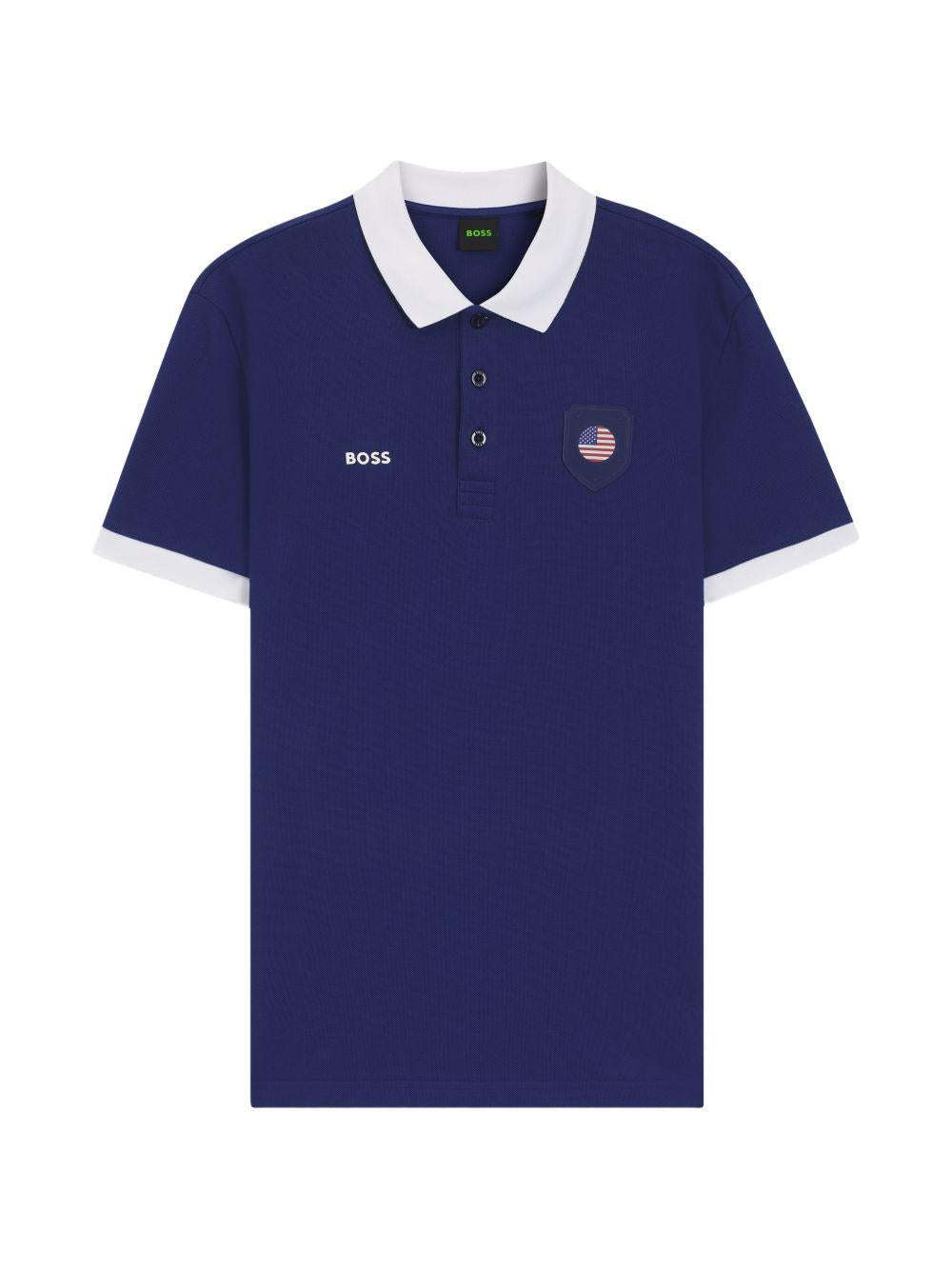 Polo con bordi a contrasto 50559263 421 BOSS 