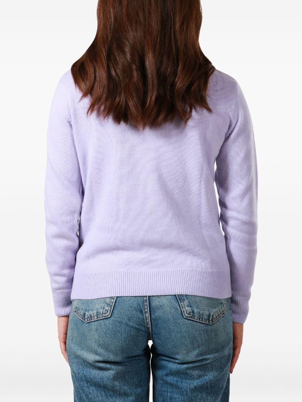 Maglione Lilla con Girocollo QUE0010 04311G MC2 SAINT BARTH 