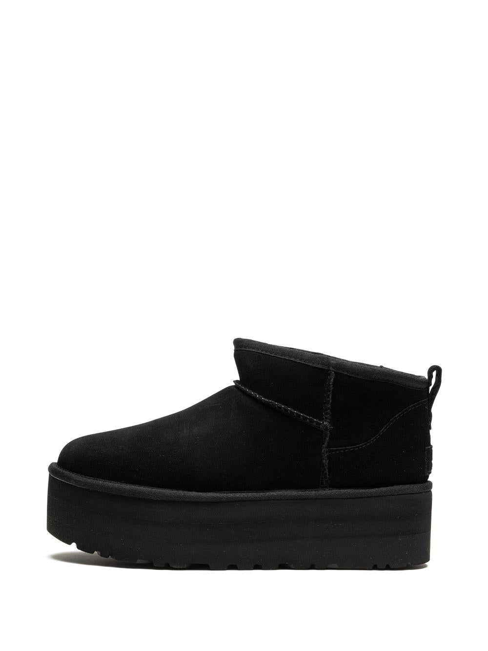 Stivali ugg ultra mini con plateau nero