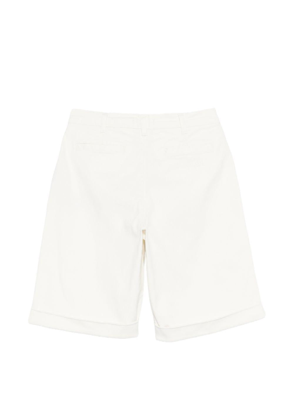 Bermuda in cotone con bottone dorato BY6Q49Z3702 100 BALMAIN KIDS 