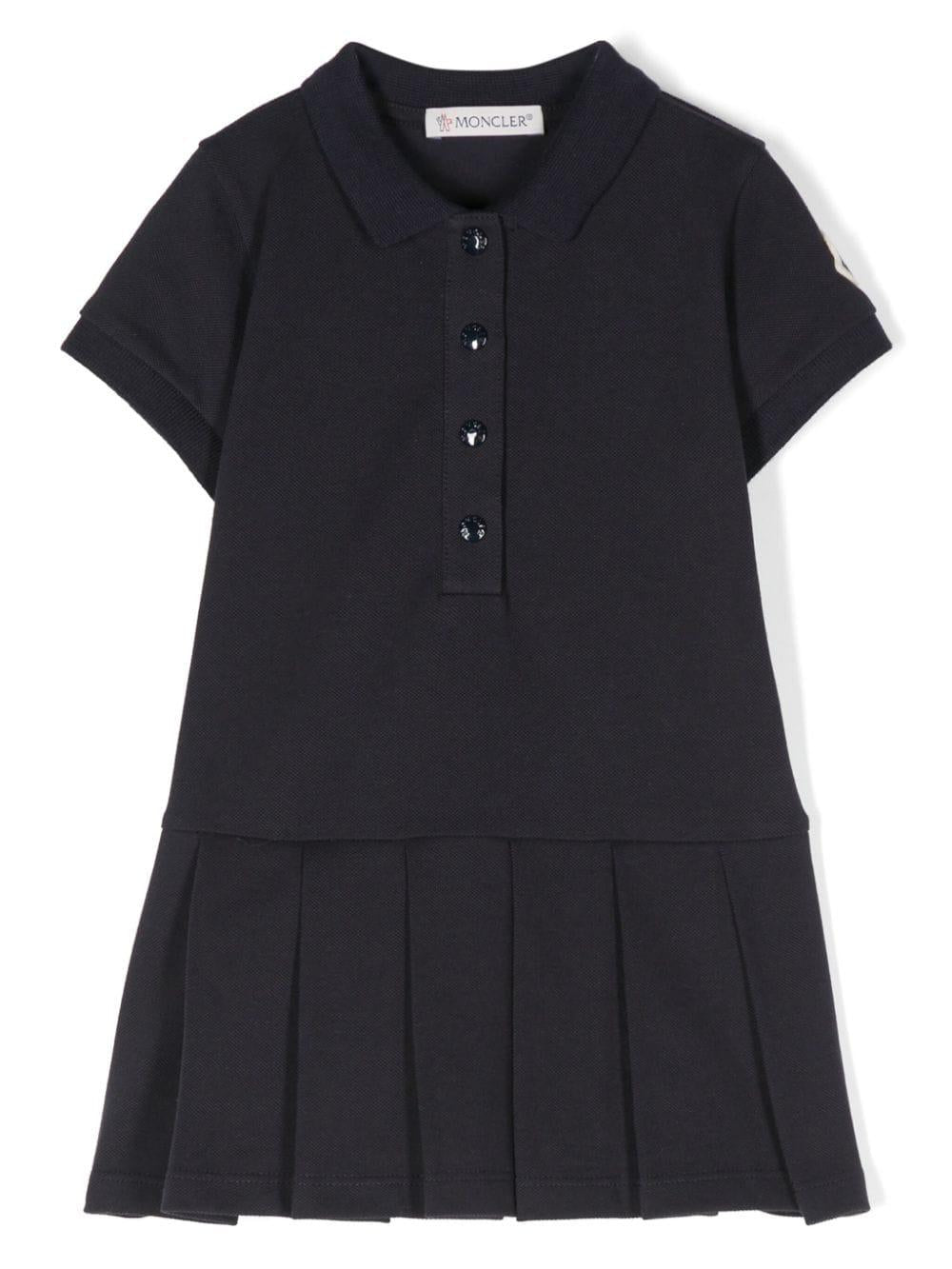 Abito neonata blu stile polo 9518I000018496F 778 MONCLER KIDS 