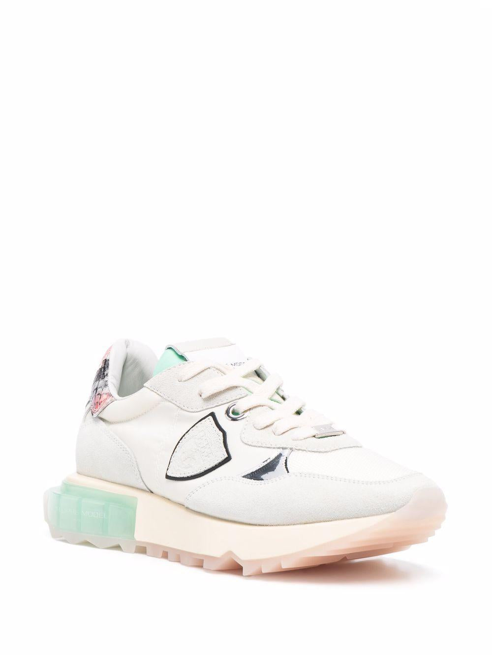 Sneakers La Rue Mondial neon bianche