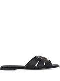 Sandali flat con fibbia dorata