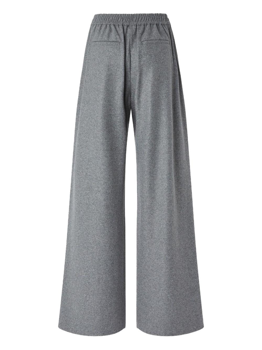 Pantaloni grigio medio con vita elasticizzata e dettagli plissettati 106118A2ZU I76 PINKO 