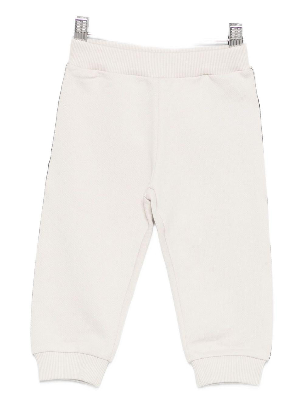 Pantaloni Sportivi Beige con Logo e Vita Elasticizzata BX6550Z3183 107 BALMAIN KIDS 