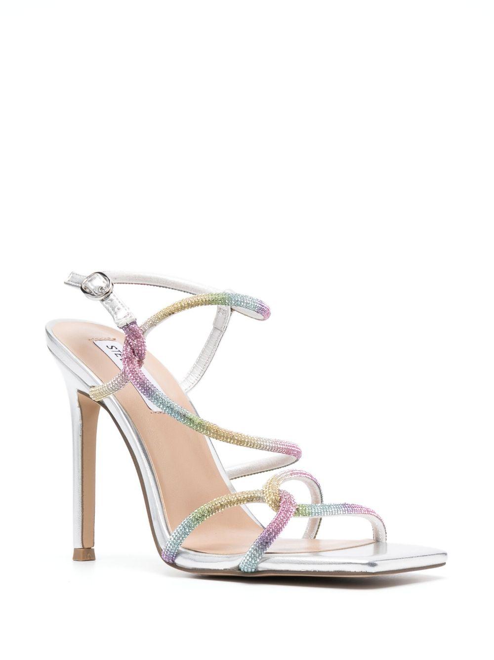 Sandalo con fasce e swarovski multicolor SMSIMPLICIT-SILMUL ARGENTO STEVE MADDEN 