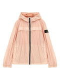 Pink jacket with mini compass logo on the side