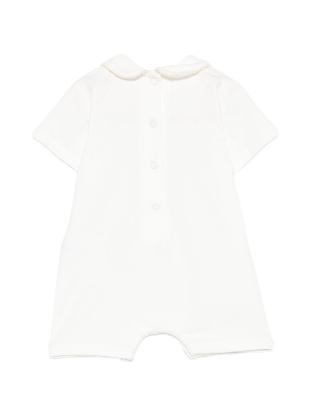 Tutina in cotone con colletto Peter Pan E26013 BIANCO NANAN KIDS 