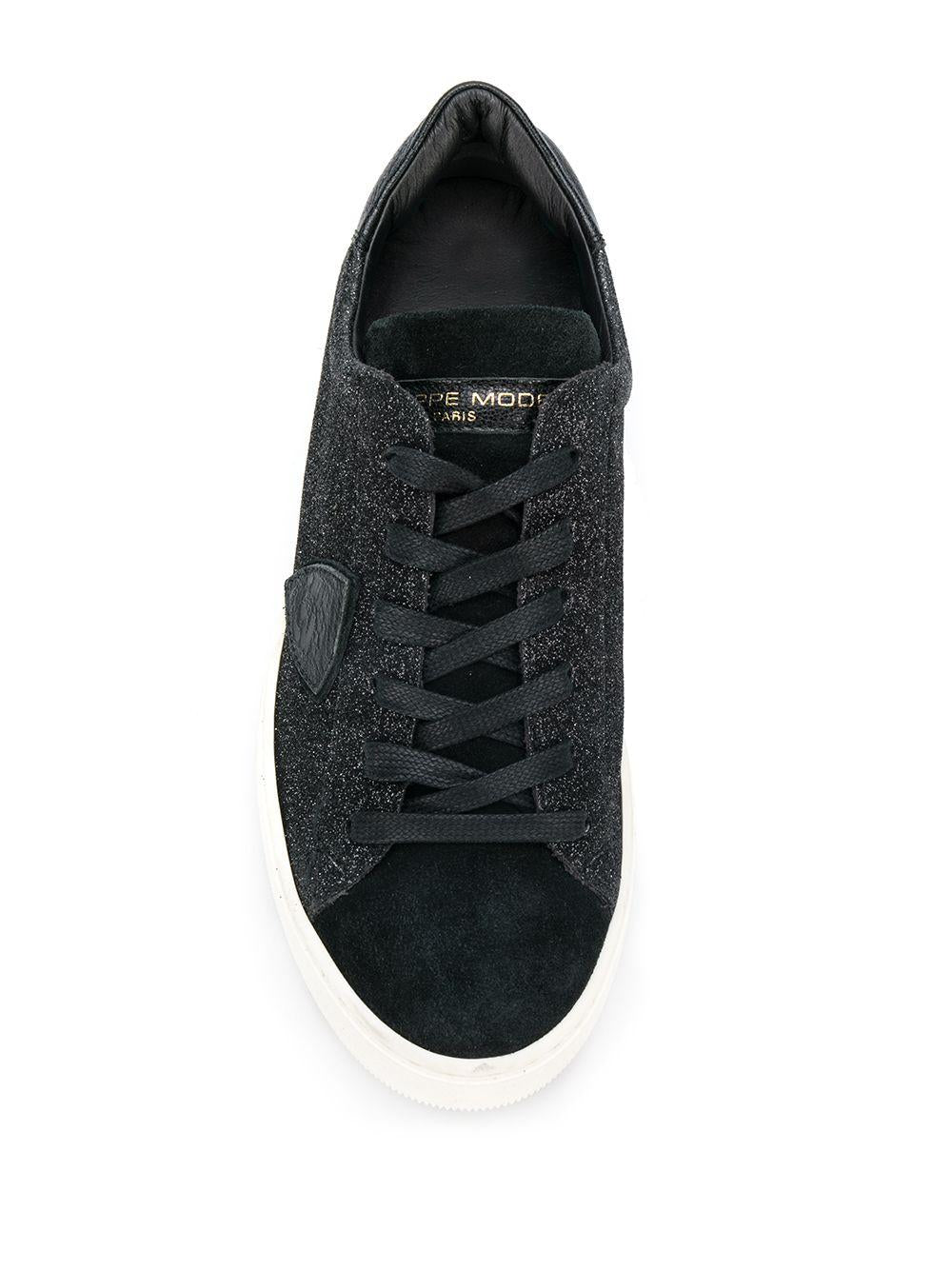 Sneakers nera glitterata