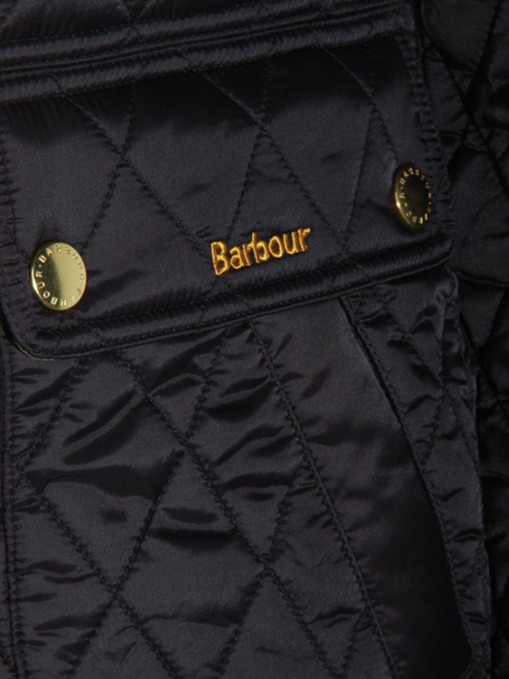 Giubbino nero trapuntato con zip LQU1765 BK91 BARBOUR 